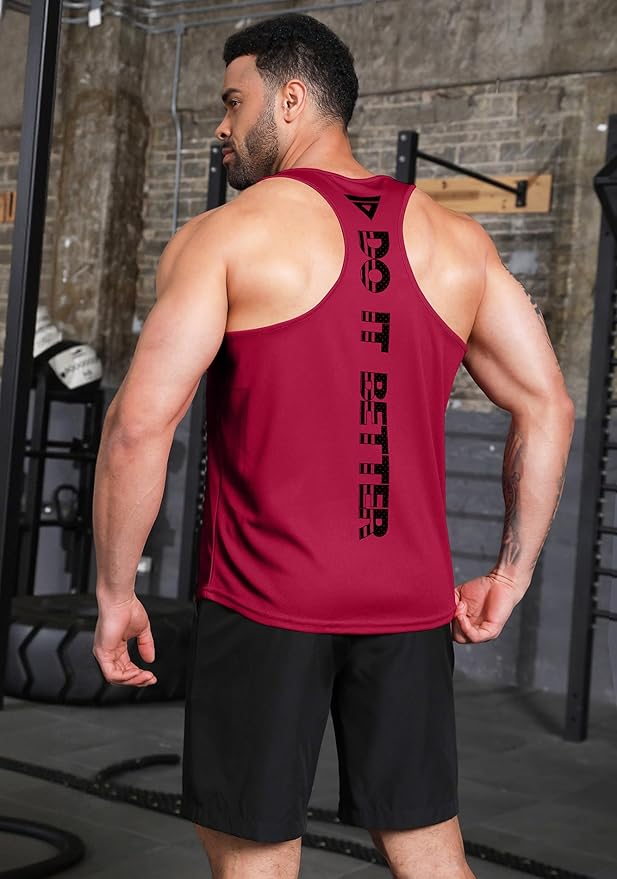 Boyzn Men's 1, 3 or 5 Pack Y-Back Workout Tank Tops, Athletic Muscle Gym Tank Tops, Fitness Bodybuilding Sleeveless T-Shirts