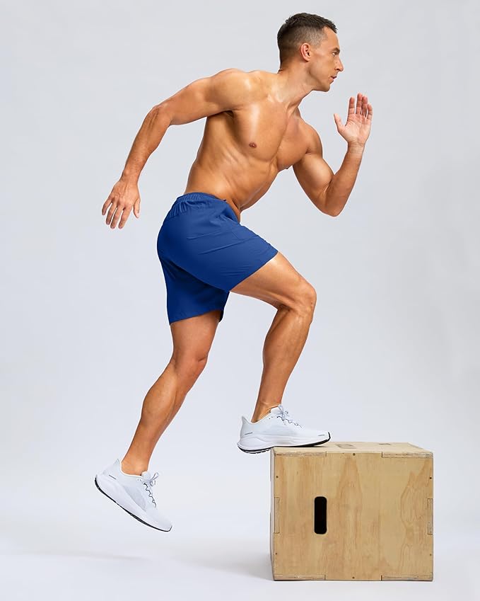 G Gradual Men's Athletic Running Shorts with Zipper Pockets Quick Dry 7"/ 5"/ 9" Workout Gym Shorts for Basketball Hiking