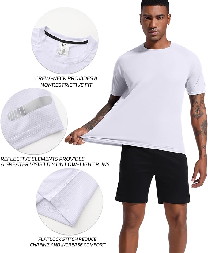 Holure Men's Mesh Quick-Dry Short Sleeve Workout T-Shirt
