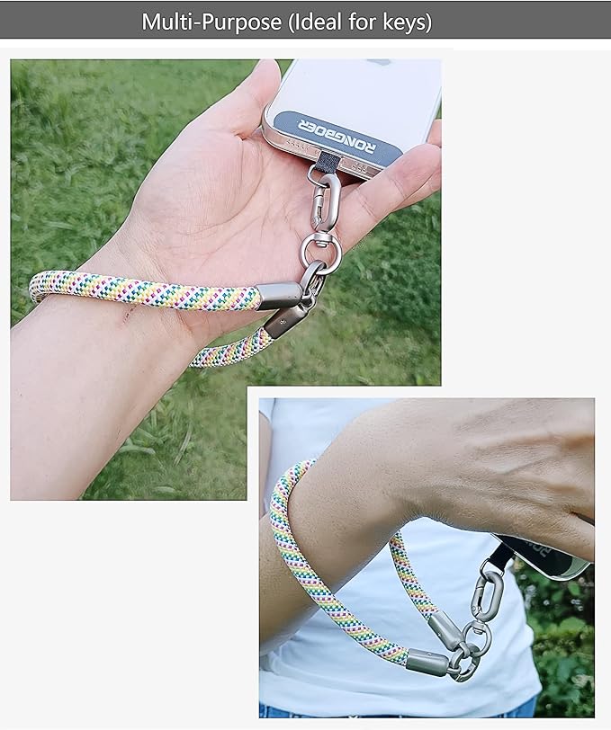 Premium Phone Lanyard for iPhone&Android-Stylish Unisex Wrist Strap with Alloy Metal Hook&Reinforced Polyester-R14