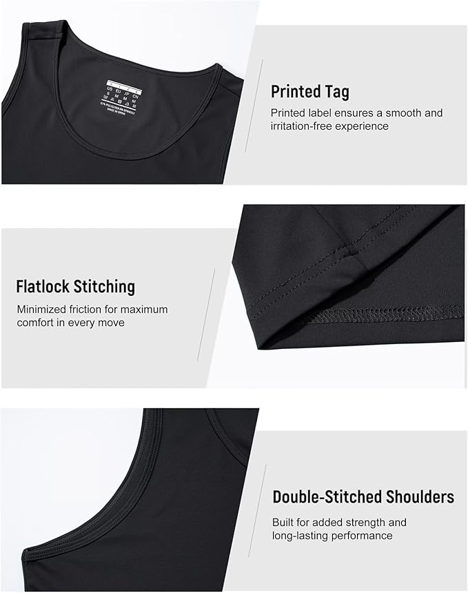 Boladeci Men's Tank Top Workout Athletic Quick Dry UPF 50+ Sun Protection Lightweight Summer Beach Gym Sleeveless Shirts