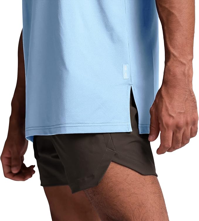 Men's Oversized Workout T-Shirts Lightweight Quick Dry Short Sleeve Tshirts Crew Neck Loose Fit Athletic Tops