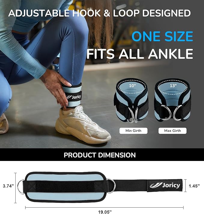 Ankle Strap for Cable Exercise Machines, Work Out Cuff Attachment Ankle Resistance Bands, Cable Kick Back Straps for Gym, Glute Workouts, Kickbacks, Leg Extensions, Hip Abductors, Booty Workouts