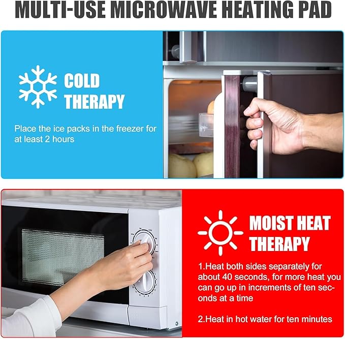 Gel Ice Packs for Injuries Reusable Gel Cold Compress for Shoulder, Knee, Back and Neck - Hot and Cold Packs for Pain, Injury, Surgery - Flexible Soft Ice Pack for Injury (12.4" x 8.3" 2 Packs)