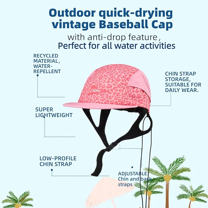Vintage American-Style Sports Sunscreen Baseball Cap,Outdoor Camping Sunshade Waterproof and Non-Slip Surfing Hat Water Sport