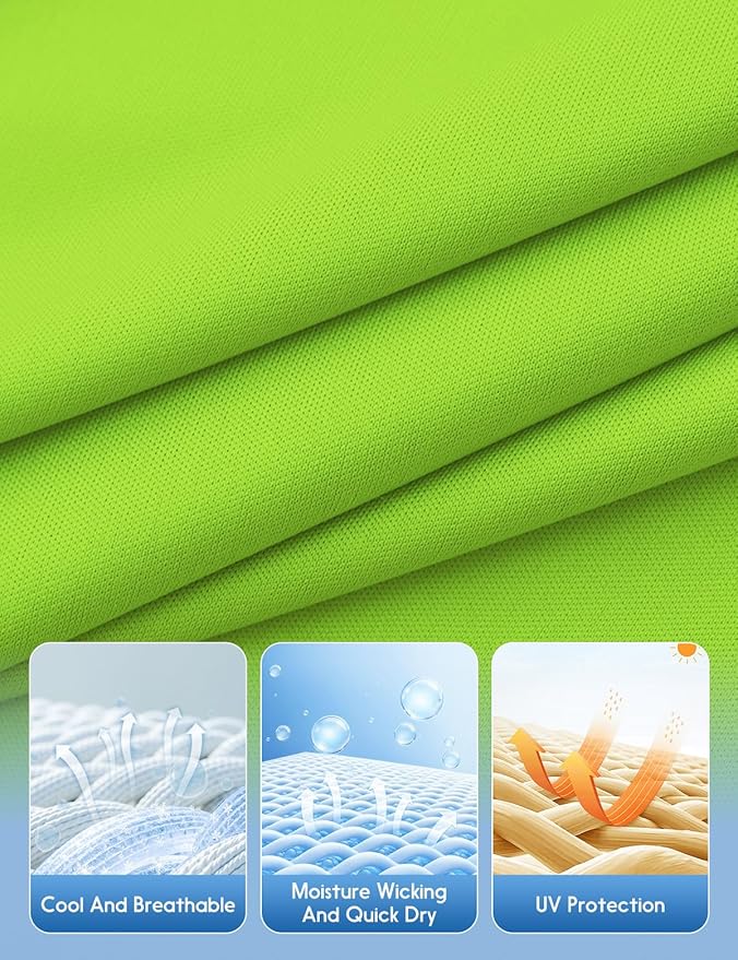 Men's Long Sleeve Moisture Wicking Athletic Shirts, Dry Fit Long Sleeve UV Protection Shirts Men for Workout, Running, Hiking