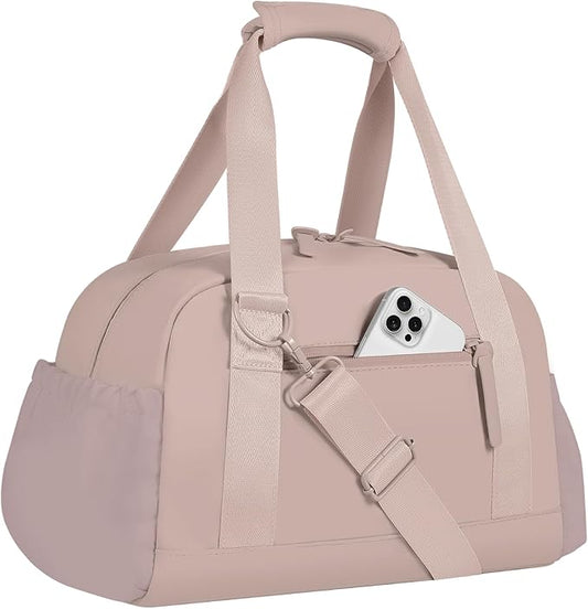 Small Gym Bag 14 inch for Women & Men Mini Gym Duffel Bag with Wet Compartment Waterproof Travel Duffle Bag for Sports Workout Dance