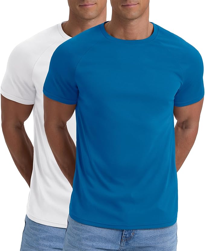 Askdeer Men's T-Shirt Short Sleeve Quick Dry Shirts Lightweight Workout Athletic Tees for Running, Beach, Hiking