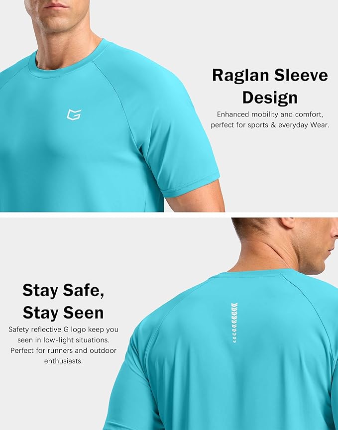 G Gradual Men's Workout Athletic T-Shirts Moisture Wicking Cooling Running Shirts Short Sleeve Performance Tee for Gym Tennis