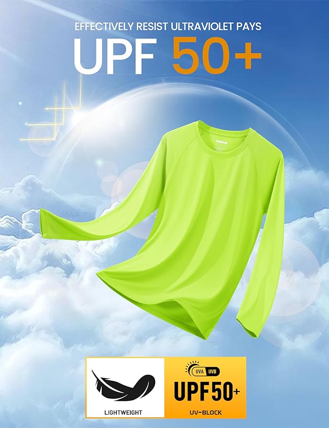 MAGCOMSEN Men's Long Sleeve Shirts UPF 50+ UV Sun Protection Athletic Shirts for Hiking Running Workout Rash Guard