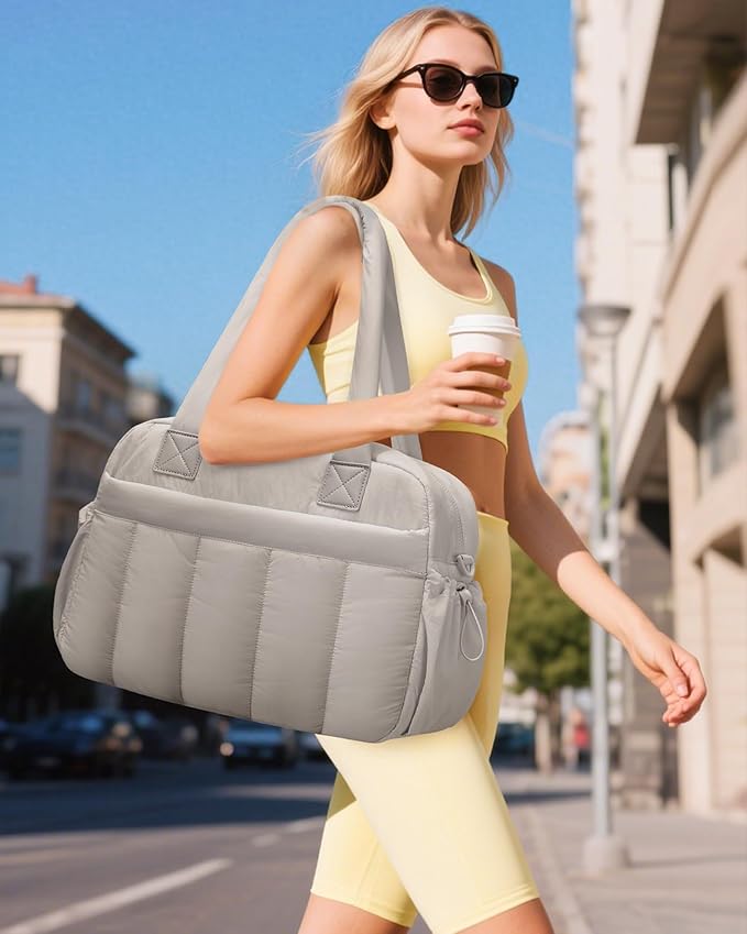 oscaurt Gym Bag for Women Lightweight Duffle Bag for Travel with Toiletry Pouch Water Resistant Carry On Weekender Overnight Duffel