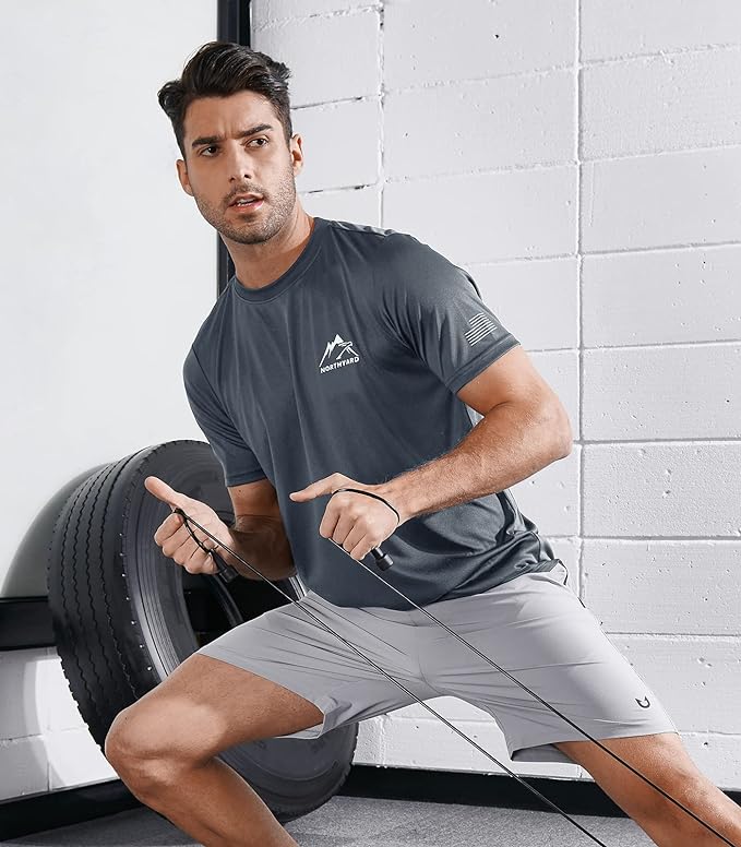 NORTHYARD Men's UPF 50+ Sun Protection Shirts Swim SPF UV Quick Dry Short Sleeve T-Shirts for Athletic Fishing Rash Guard