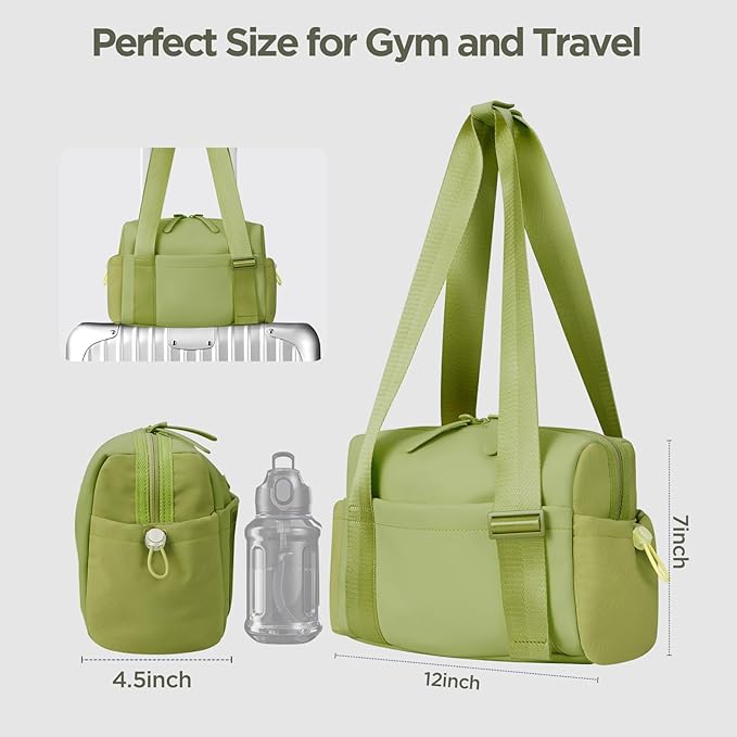 Mini Gym Bag for Women Girls Small Gym Tote Bag with Wet Compartment Waterproof Travel Duffle Bag Cute Workout Sport Bag