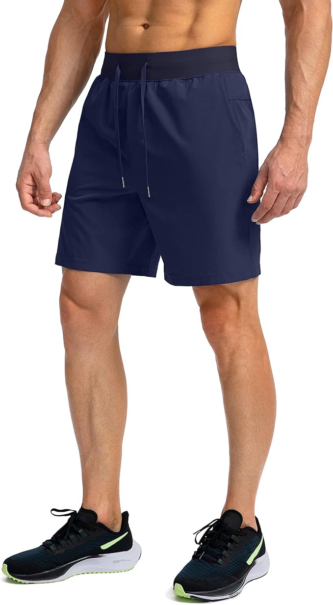 Men's Running Shorts with Zipper Pockets 9 Inch/ 7 Inch / 5 Inch Lightweight Quick Dry Gym Workout Athletic Shorts for Men