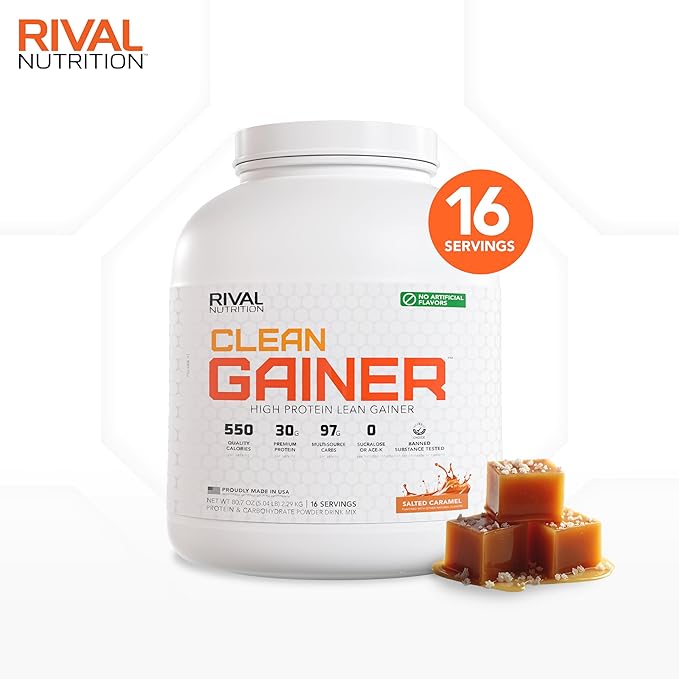 RIVAL NUTRITION Naturally Flavored Clean Gainer (5lb, Salted Caramel)
