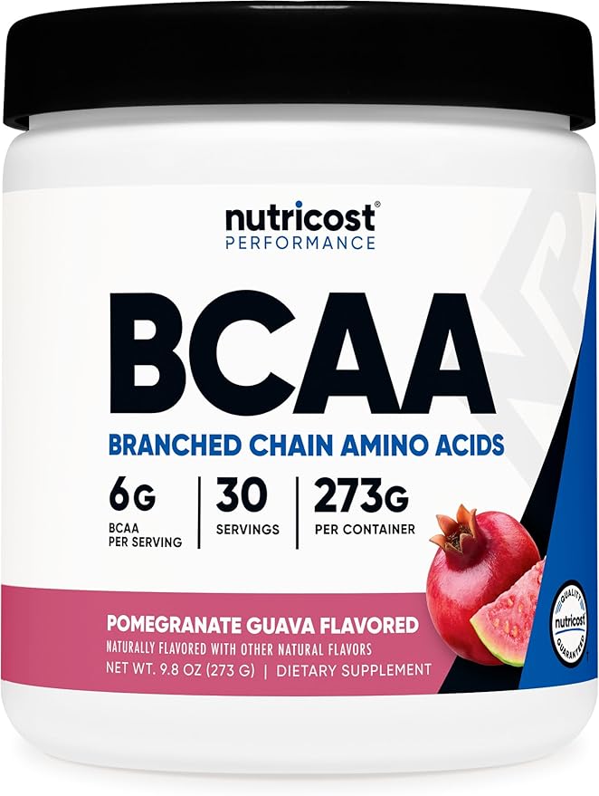 Nutricost BCAA Powder 2:1:1 (Pomegranate Guava, 30 Servings) - Branched Chain Amino Acids