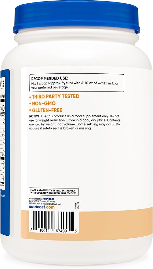 Nutricost Whey Protein Isolate Powder (Cake Batter, 2LBS)