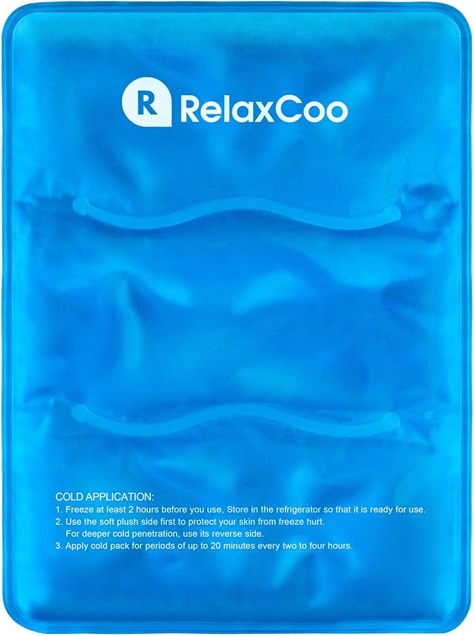 Large Flexible Ice Pack for Injuries Reusable Gel, 11x14.5 Inches, Cold Compress for Hip, Shoulder, Knee, Back Pain, Swelling, Bruises, Surgery