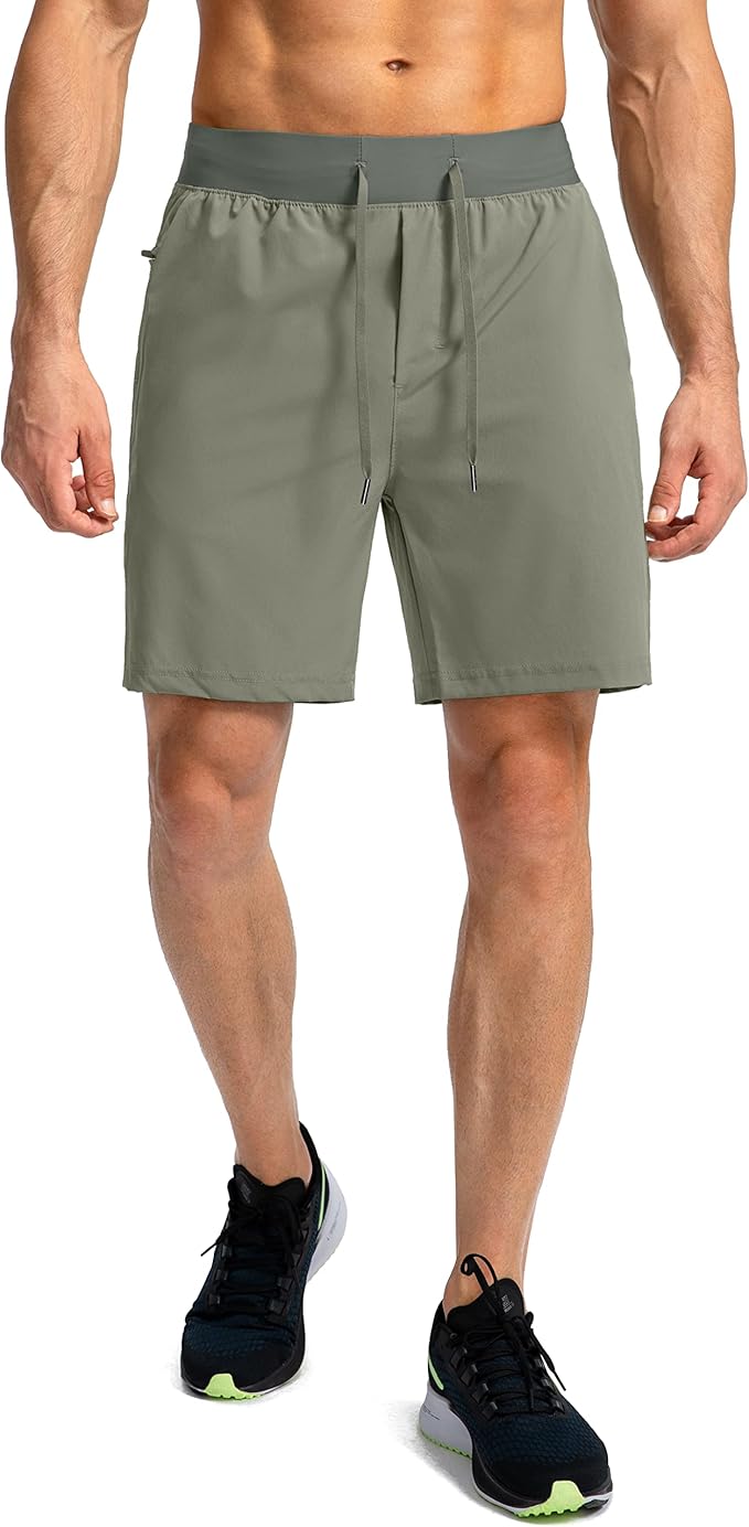 Men's Running Shorts with Zipper Pockets 9 Inch/ 7 Inch / 5 Inch Lightweight Quick Dry Gym Workout Athletic Shorts for Men