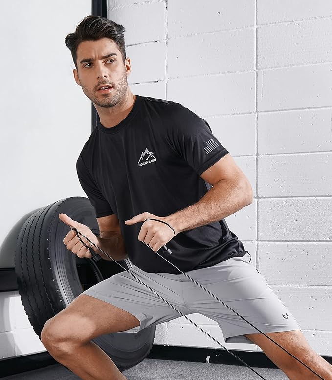 NORTHYARD Men's UPF 50+ Sun Protection Shirts Swim SPF UV Quick Dry Short Sleeve T-Shirts for Athletic Fishing Rash Guard