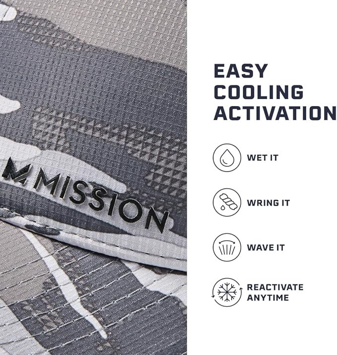 MISSION Cooling UPF Performance Hat - Unisex One Size Cap for Workouts, Golf & Running - Sweat & Water Activated Technology