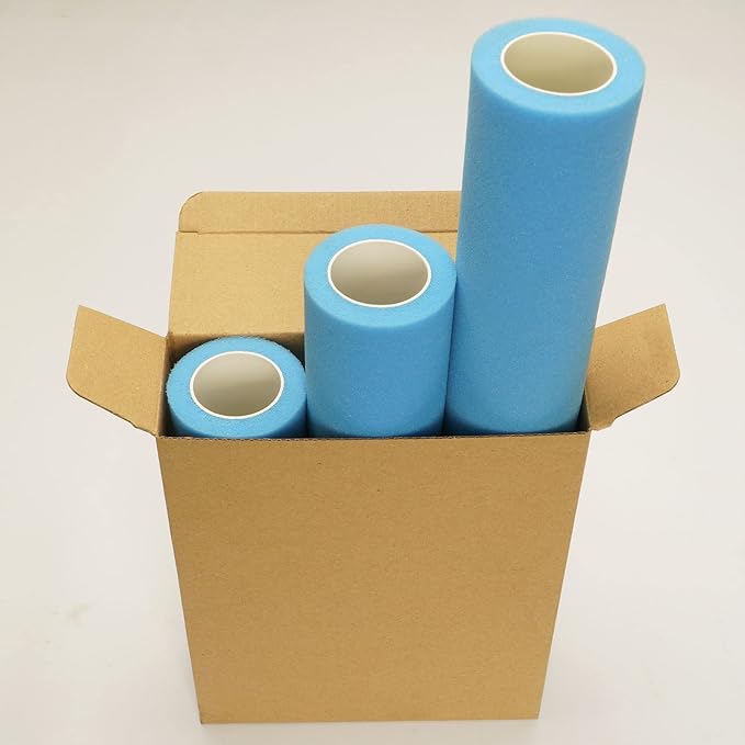 Voomey 9 Inch Foam Paint Roller 3 Pack, High Density Sponge Paint Rollers for Smooth Wall and Furniture Finishing, Reusable Paint Tools for Home DIY and Professional Use