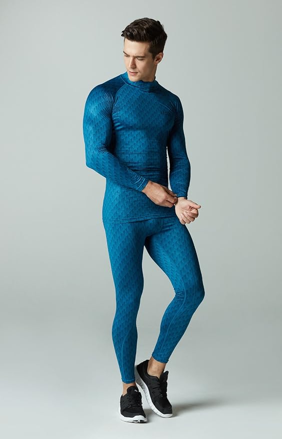 TSLA Men's Thermal Long Sleeve Compression Shirts, Mock/Turtleneck Winter Sports Running Base Layer Top