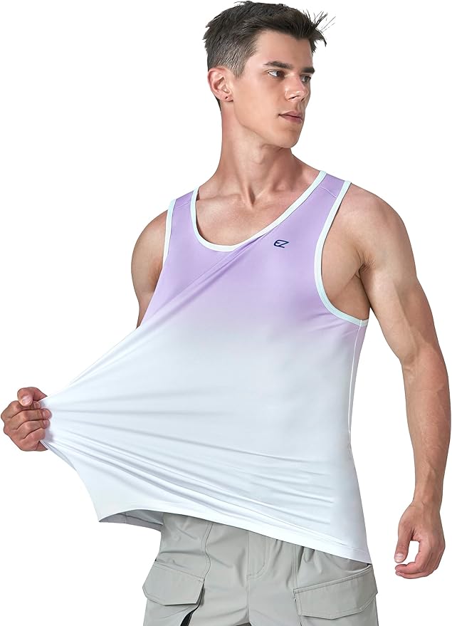 EZRUN Men's Quick Dry Sport Tank Top for Bodybuilding Gym Athletic Jogging Running,Fitness Training Workout Sleeveless Shirts