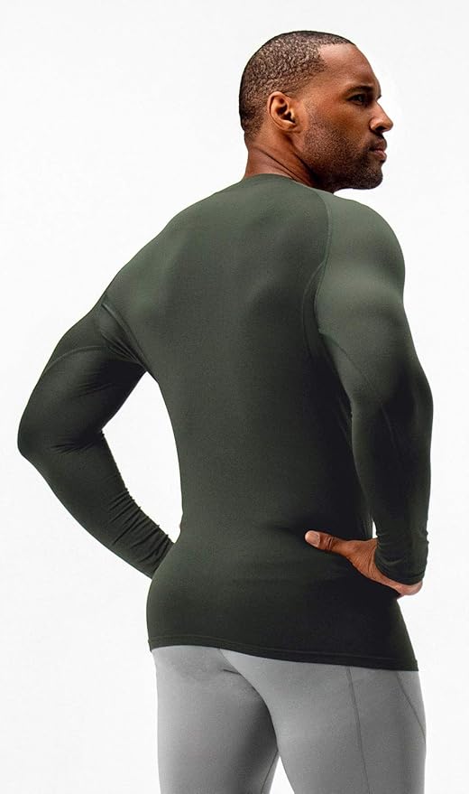 DEVOPS 2 Pack Men's Thermal Long Sleeve Compression Shirts