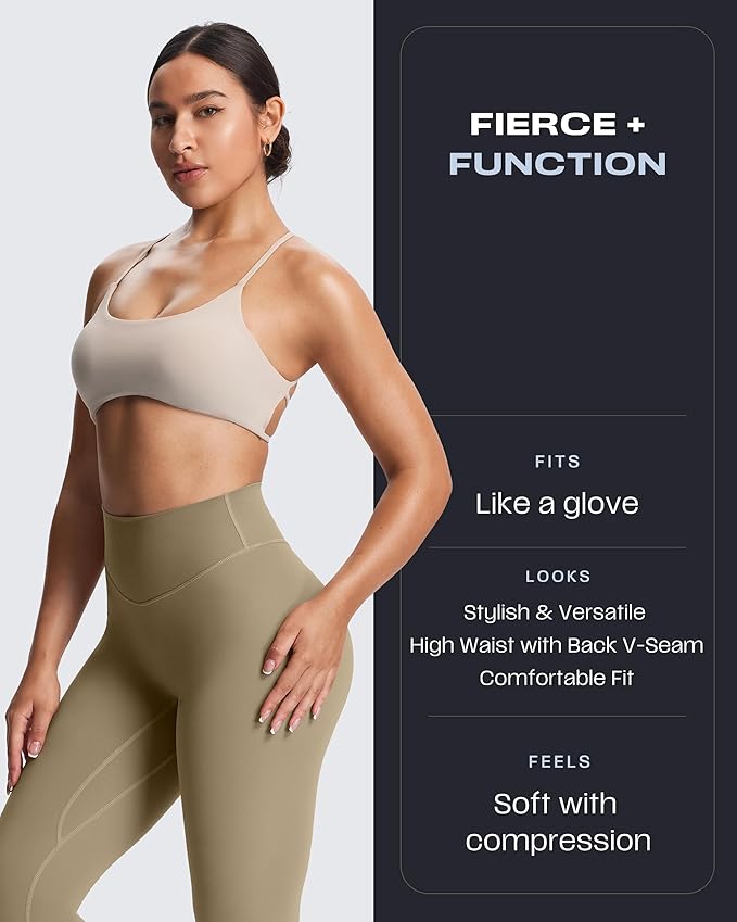 Aoxjox High Waisted Workout Leggings for Women Tummy Control Buttery Soft Yoga Metamorph Deep V Pants 26"