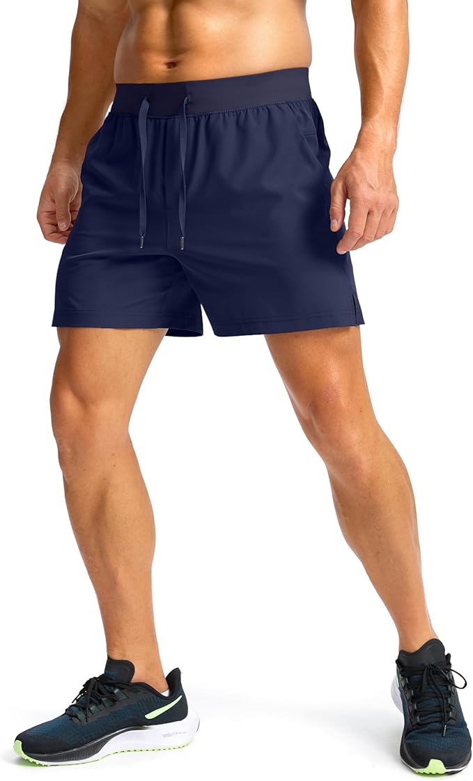 Men's Running Shorts with Zipper Pockets 9 Inch/ 7 Inch / 5 Inch Lightweight Quick Dry Gym Workout Athletic Shorts for Men