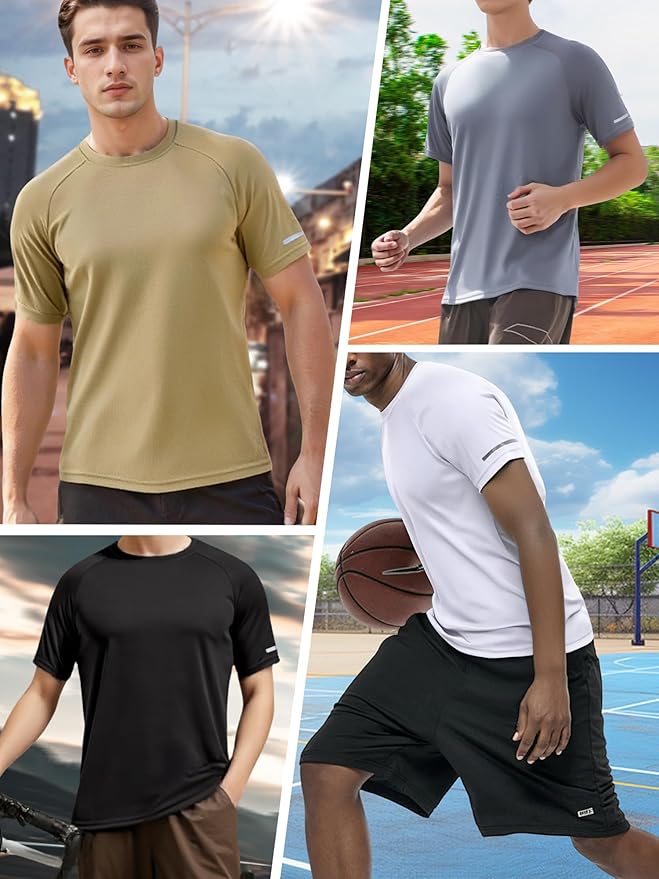 Holure Men's Mesh Quick-Dry Short Sleeve Workout T-Shirt