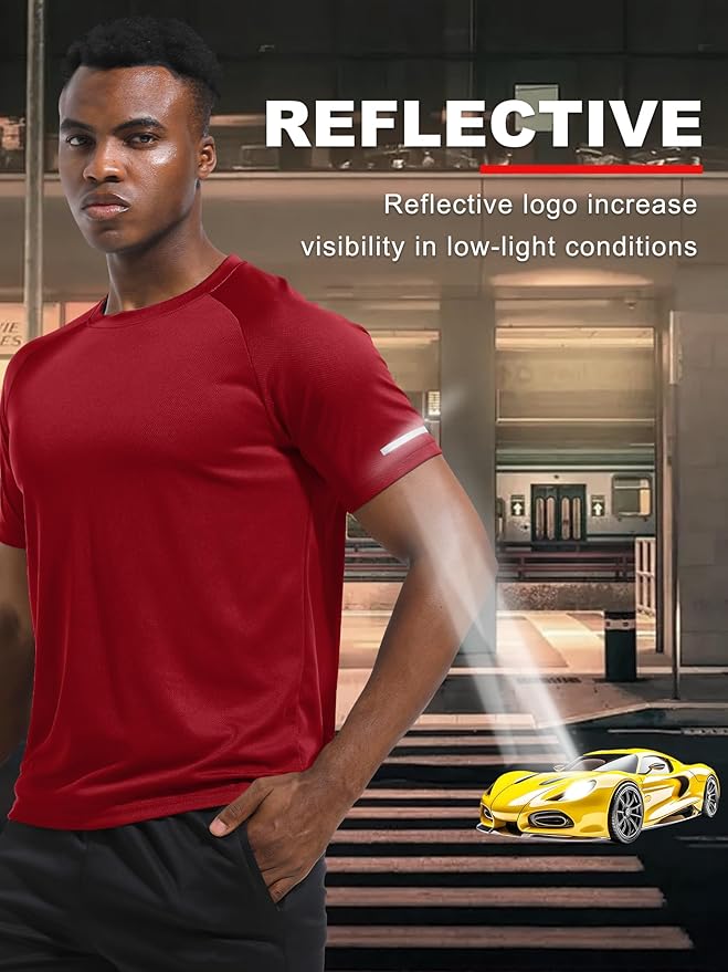 Holure Men's Mesh Quick-Dry Short Sleeve Workout T-Shirt