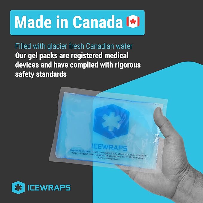 ICEWRAPS Hot & Cold Ice Packs - 3 x 5 in. Soft Gel Ice Packs – Reusable for Injuries Headaches, Joints, Fevers, & More – Made of Pro-Grade, Puncture-Proof Material (60 Packs)