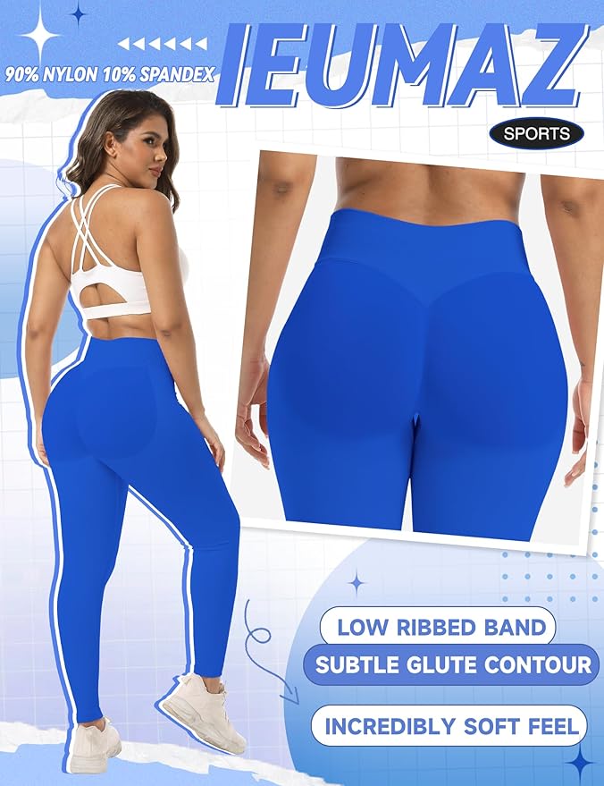 Scrunch Butt Lifting Leggings for Women Gym Seamless Workout Leggings Mid Low Waist Tummy Control Yoga Pants
