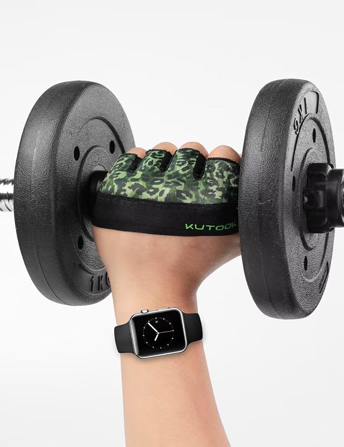 KUTOOK Weight Lifting Workout Gloves for Men/Women, 3mm XRD Padding Grip Gym Gloves, Breathable Partial Gloves for Calluses, Weightlifting Gloves for Exercise, Kettlebell, Pull-Ups, Cross Training