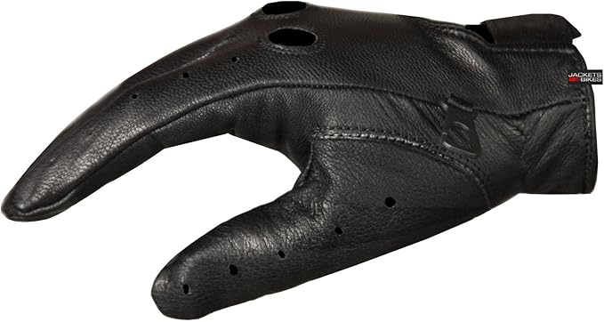 New Biker Police Leather Motorcycle Driving Riding Racing Gloves Real Natural Leather Touchscreen Ventilation Men Women Automotive ATV Dirt Bike Cycling Comfortable Adjustable Full Finger Black L