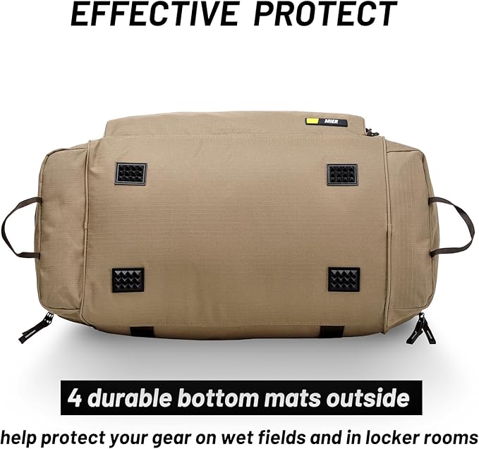 MIER Large Duffel Bag Men's Gym Bag with Shoe Compartment, 60L