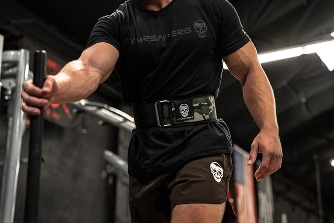 Gymreapers Quick Locking Weight Lifting Belt for Men Gym Belt for Powerlifting Deadlift Belt with 4 Inch Neoprene Metal Buckle Back Support Weightlifting Belt Women