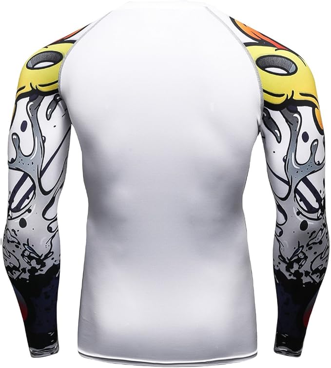 Men's Soft Slim Long Sleeve Dry-Fit Compression Gym Trainning Shirt