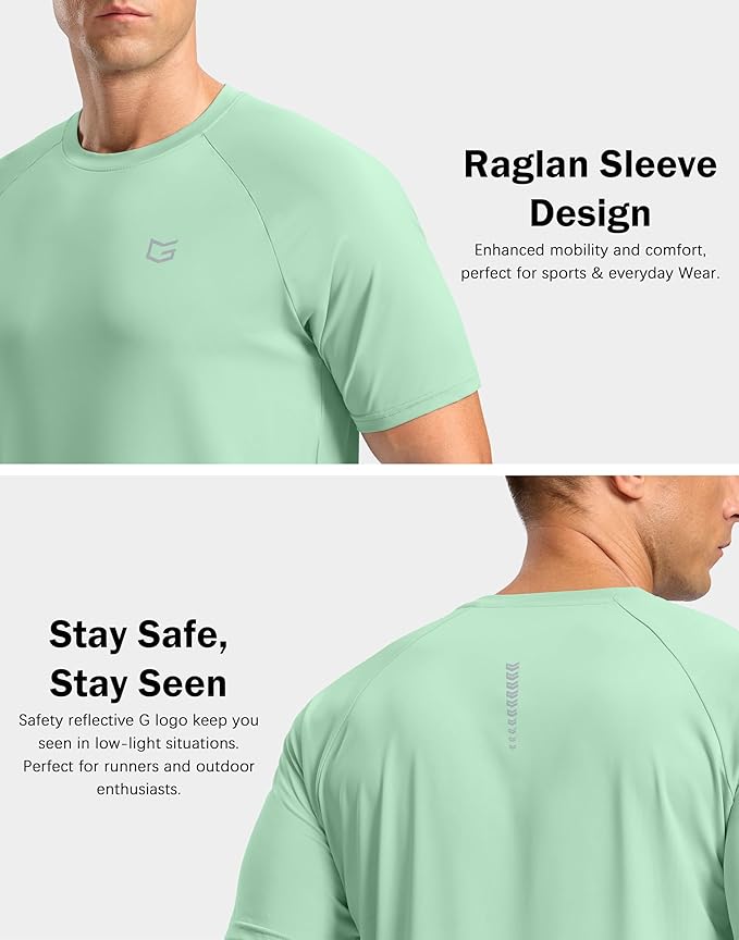 G Gradual Men's Workout Athletic T-Shirts Moisture Wicking Cooling Running Shirts Short Sleeve Performance Tee for Gym Tennis