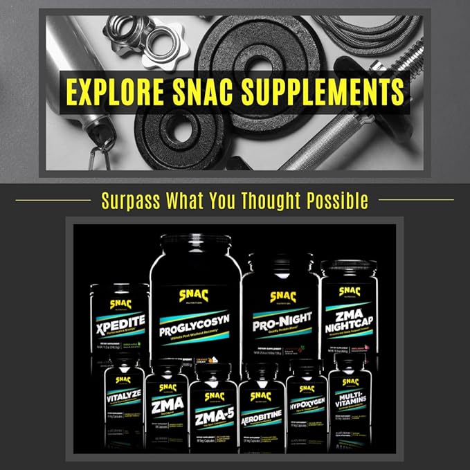 SNAC ZMA-5 Sleep Aid Supplement, Promote Muscle Recovery & Growth, Immune Support, & Restorative Sleep with Zinc, Magnesium & 5-HTP, Post Workout, Before Bed ZMA Supplements 180 Count (2 Pack)