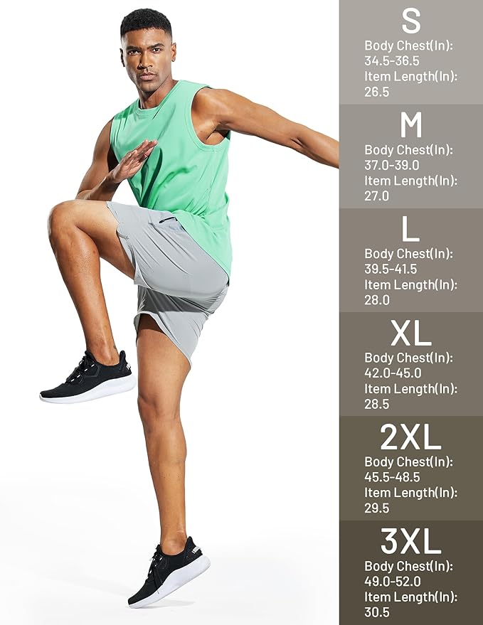 MIER Men's Workout Tank Tops UPF 50+ Swim Shirts Quick Dry Running Sleeveless UV Protection Muscle Tees