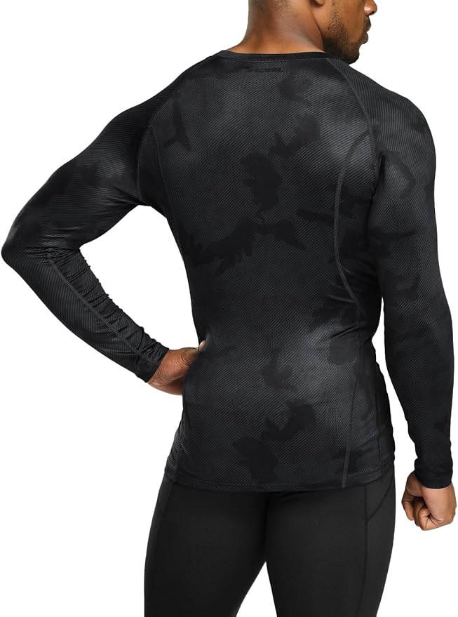 TSLA Men's Thermal Long Sleeve Compression Shirts, Athletic Base Layer Top, Winter Gear Running T-Shirt
