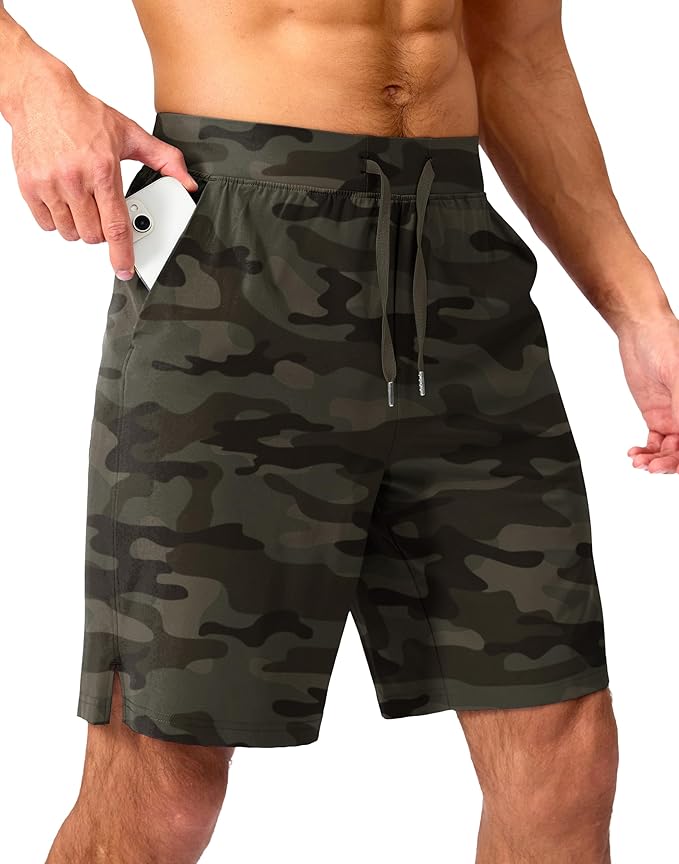 Men's Running Shorts with Zipper Pockets 9 Inch/ 7 Inch / 5 Inch Lightweight Quick Dry Gym Workout Athletic Shorts for Men