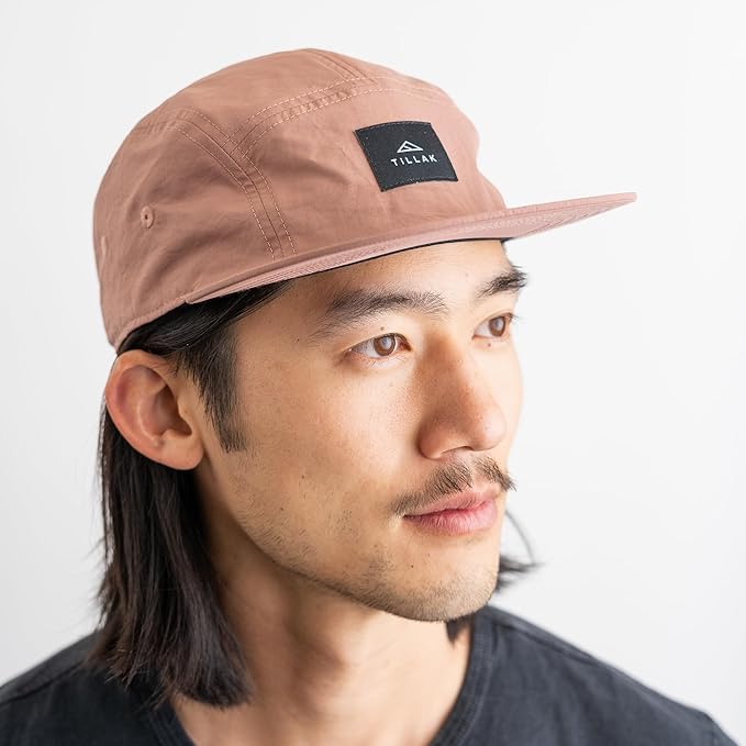 Tillak Wallowa Camp Hat, Lightweight Nylon 5 Panel Cap with Snap Closure