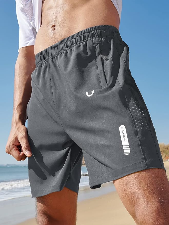 NORTHYARD Men's Athletic Running Shorts Quick Dry Workout Shorts 7"/ 5"/ 9" Lightweight Sports Gym Basketball Tennis Hiking