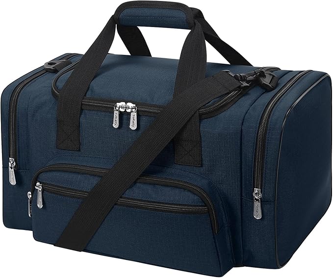 Small Duffel Bag 17 inch Carry On Weekender Bag for Travel Gym Sport (17x10x9 in) - Navy