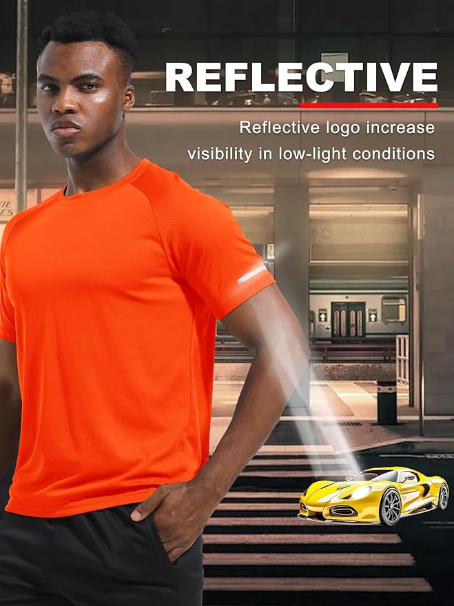 Holure Men's Mesh Quick-Dry Short Sleeve Workout T-Shirt