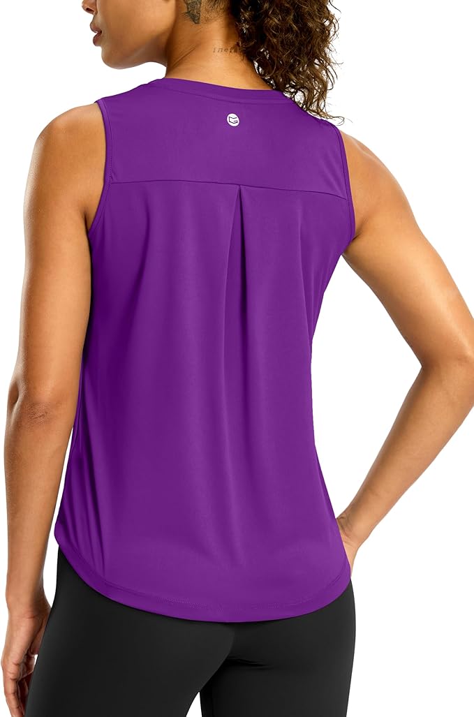 G Gradual Workout Tank Top for Women Sleeveless Athletic Yoga Tops High Neck Quick Dry Running Tennis Sports Shirts for Women